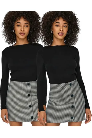 ONLY Langarmshirt (Spar Set, 2er-Pack) schlichtes Basic Shirt in Unifarben - Verkäufer: mailopoint