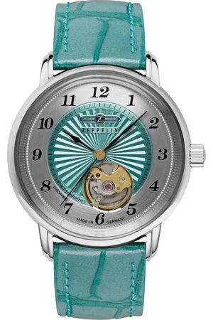 Zeppelin Automatikuhr Friedrichshafen Lady Open Heart 8569-4, Armbanduhr, Damenuhr, Made in Germany, Mechanische Uhr, analog