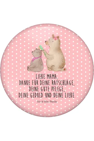 Mr. & Mrs. Panda Anstecknadel Bär Kind - Pastell - Geschenk, Tochter, Mama, Vorbild, Mutter, Op (1-tlg), Einzigartige Designs - Verkäufer: