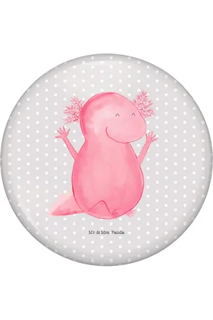 Mr. & Mrs. Panda Anstecknadel Axolotl Hurra, Button, Anstecknadel, Pin, 50mm Button (1-tlg), Einzigartige Designs - Verkäufer:
