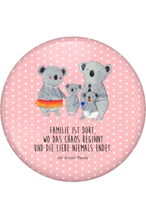 Mr. & Mrs. Panda Anstecknadel Koala Familie - Pastell - Geschenk, Oma, Papa, Opa, Familienleben (1-tlg), Symbol für Freundschaft - Verkäufer: