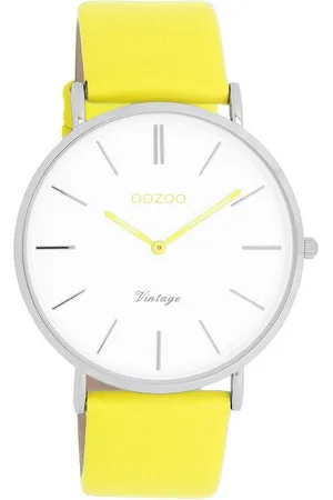 Oozoo Quarzuhr Vintage Damenuhr C20312 Gelb Lederband 40 mm - Verkäufer: Jäckle Uhrenhandel e.K.