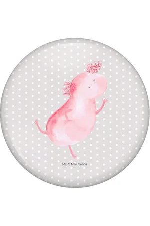 Mr. & Mrs. Panda Anstecknadel Axolotl Tanzen, Anstecknadel, 50mm Button, Pin, Button (1-tlg), Charmante Sprüche - Verkäufer: