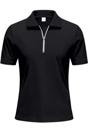 Allthemen Poloshirt mit Cord-Struktur Halbzip Kurzarmshirt - Verkäufer: