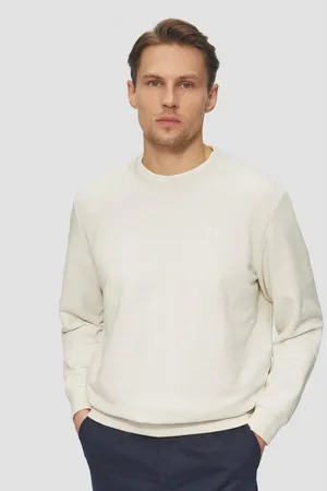 QS by s.Oliver Sweatshirt Crew Neck-Sweatshirt aus Baumwollmix mit Logo-Stickerei (1-tlg) langarm, V-Naht - Verkäufer: LuriX