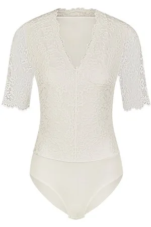 Nina Von C. Dirndlbluse Halbarm Spitzenbody 