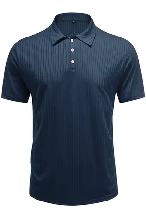 Allthemen Poloshirt im Slim-Fit Kurzarm Polo-Hemd im gestreiften Design - Verkäufer:
