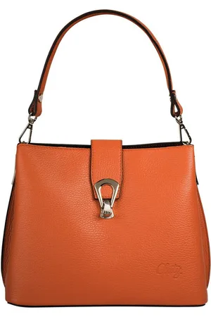 Cluty Umhängetasche, echt Leder, Made in Italy