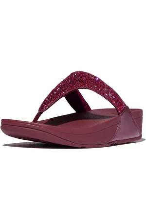 FitFlop LULU CRYSTAL Zehentrenner, Sandale, Pantolette mit Schmucksteine