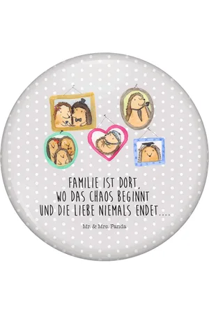 Mr. & Mrs. Panda Anstecknadel Igel Familie - Pastell - Geschenk, Glück, Schwester, Bruder, Bil (1-tlg), Edles Erscheinungsbild - Verkäufer: