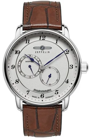 Zeppelin Automatikuhr Modell: 8568-1 mit weißem Zifferblatt und Lederarmband - Verkäufer: Uhren4you