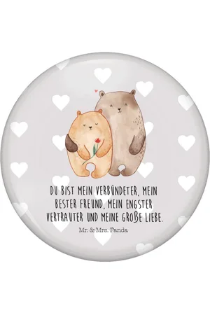 Mr. & Mrs. Panda Anstecknadel Bären Liebe - Pastell - Geschenk, Ehemann, Umarmung, Freundin, U (1-tlg), Charmante Sprüche - Verkäufer: