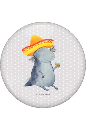 Mr. & Mrs. Panda Anstecknadel Axolotl Tequila, Button, 50mm Button, Pin, Anstecknadel (1-tlg), Edles Erscheinungsbild - Verkäufer: