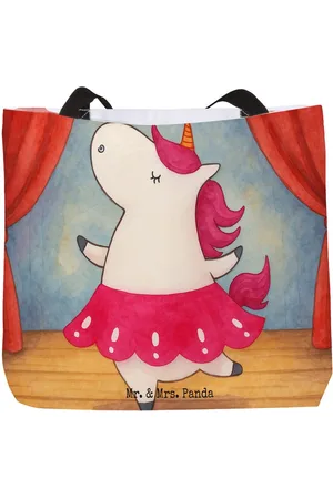 Mr. & Mrs. Panda Shopper Einhorn Ballerina Design - - Geschenk, Party, Shopper, Tänzerin, (1-tlg), Ergonomischer Griff - Verkäufer: