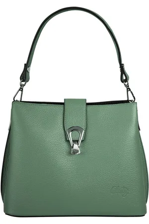 Cluty Umhängetasche, echt Leder, Made in Italy