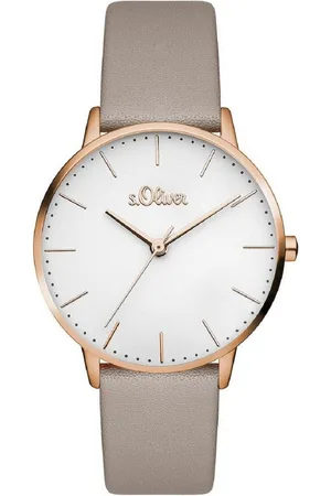 QS by s.Oliver Quarzuhr Damen Analog Quarz Armbanduhr mit Leder Armband SO-3441-LQ, Damen Analog Quarz Armbanduhr mit Leder Armband SO-3441-LQ - Verkäufer: Juwelier Bektas e.K.