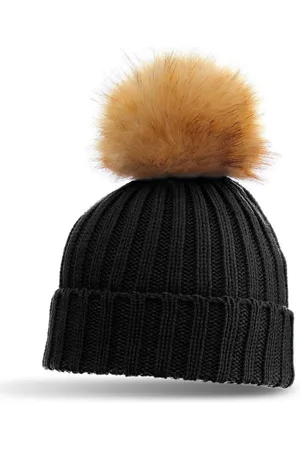CASPAR Bommelmütze MU053 Damen Winter Strickmütze mit großem Kunstfell Bommel - Verkäufer: & SIKORA