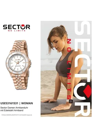 Sector Quarzuhr Damen Armbanduhr Analog, (Analoguhr), Damen Armbanduhr eckig, extra groß (ca. 50,2x44mm), Edelstahlarmband r - Verkäufer: Fit4Style Silberschmuck - IMPPAC