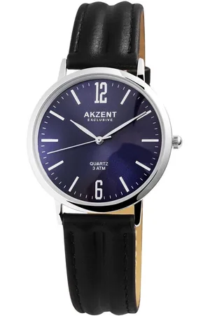 Akzent Quarzuhr Jawad Exclusive Herrenuhr mit Lederimitationsarmband, Herrenuhr Lederimitat - Verkäufer: Shaghafi GmbH