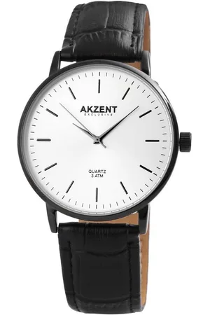 Akzent Quarzuhr Katir EXCLUSIVE Herrenuhr mit Lederimitationsarmband, Herrenuhr Lederimitat - Verkäufer: Shaghafi GmbH
