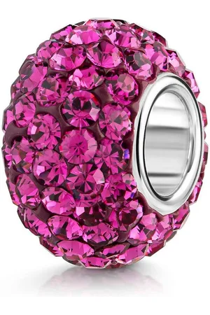 Materia Bead Kristall Perle Magenta Pink facettiert 709, Kern aus 925 Sterling Silber - Verkäufer: Schmuck