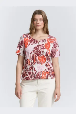 TOM TAILOR T-Shirt Plus Size - Crinkle T-Shirt mit Muster - Verkäufer: TOM TAILOR