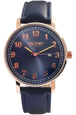 Akzent Quarzuhr Muzab EXCLUSIVE Herrenuhr mit Band aus Lederimitat, Herrenuhr Lederimitat - Verkäufer: Shaghafi GmbH