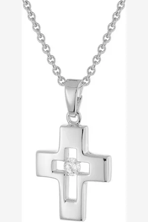 trendor Kette mit Anhänger Mit Kreuz 925 Silber Rhodiniert - Verkäufer: uhrcenter