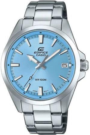 Casio Quarzuhr EFV-100D-2BVUEF, Armbanduhr, Herrenuhr, Edelstahlarmband, Datum, Neo-Display, analog
