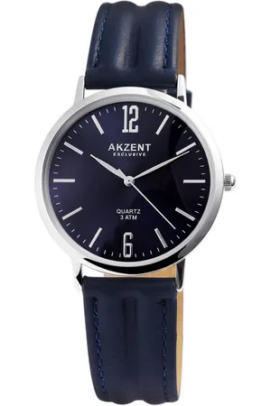 Akzent Quarzuhr Jawad Exclusive Herrenuhr mit Lederimitationsarmband, Herrenuhr Lederimitat - Verkäufer: Shaghafi GmbH
