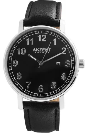 Akzent Quarzuhr Muzab EXCLUSIVE Herrenuhr mit Band aus Lederimitat, Herrenuhr Lederimitat - Verkäufer: Shaghafi GmbH