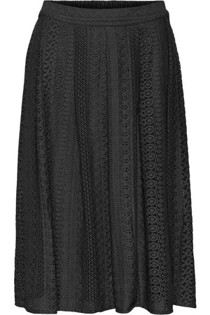 VERO MODA Faltenrock VMHONEY LACE H/W CALF SKIRT WVN