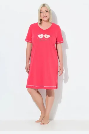 Ulla Popken Bigshirt Bigshirt Süßigkeitenmotiv Herzausschnitt Halbarm - Verkäufer: Popken Fashion Group