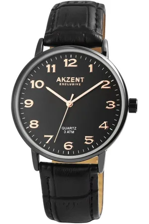 Akzent Quarzuhr AK1756 Exclusive Herrenuhr mit Lederimitationsarmband - Verkäufer: Shaghafi GmbH