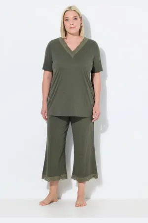 Ulla Popken Pyjama Pyjama Lochstickerei Halbarm Modalmix - Verkäufer: Popken Fashion Group