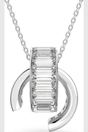 Swarovski Kette mit Anhänger Halskette 5639628 Matrix Anhänger, Baquette-Schliff, Weiss, (1-tlg) - Verkäufer: Juwelier-Bacak