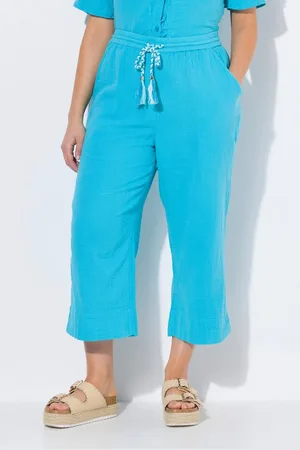 Ulla Popken Schlupfhose Musselin-Culotte Rose weites Bein Elastikbund - Verkäufer: Popken Fashion Group