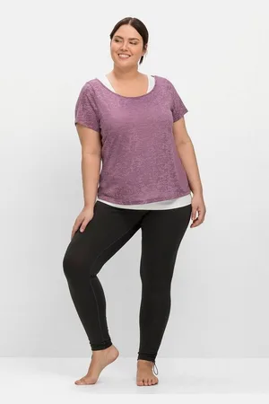 Sheego Leggings Große Größen aus Funktionsstoff, mit Stopper am Saum
