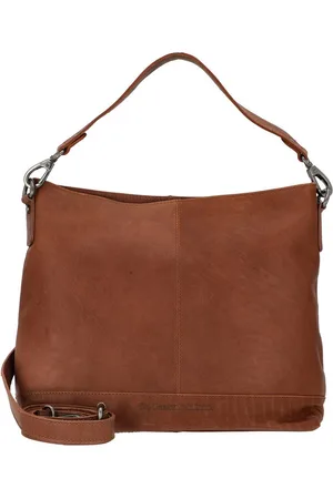 Chesterfield Umhängetasche Amelia - Schultertasche Leder 32 cm (cognac) - Verkäufer: Markenkoffer