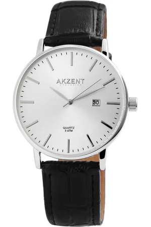 Akzent Quarzuhr Mukarram Exclusive Herrenarmbanduhr mit, Herrenuhr Lederimitat - Verkäufer: Shaghafi GmbH
