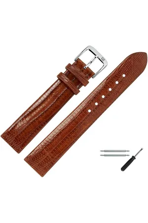 MARBURGER Uhrenarmband 18mm Leder Eidechse (Teju) Schuppung - Verkäufer: