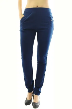Yeset Schlupfhose Elegante Hose lang Stretch Stretchhose Stoffhose dunkelblau 5XL mit Nieten und Taschen - Verkäufer: Shop