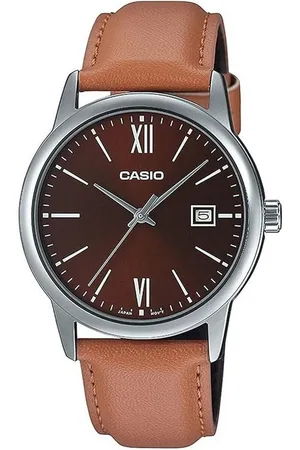 Casio Quarzuhr Herrenuhr DATE LEATHER - BRONZE Ø 37 mm Leder Armbanduhr - Verkäufer: woolloom