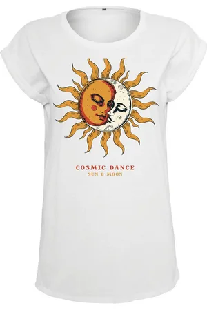 Youth Designz Print-Shirt "Sun & Moon Cosmic Dance" Damen T-Shirt als Statement Geschenk Motiv mit stylischen Retro Aufdruck für Frauen - Verkäufer: EmDa Trading GmbH