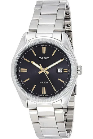 Casio Quarzuhr Armbanduhr Herrenuhr Silberfarben Schwarz Ø 39 mm Edelstahl - Verkäufer: woolloom