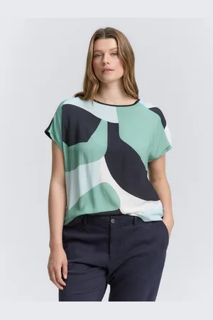 TOM TAILOR T-Shirt Plus Size - T-Shirt im Material-Mix - Verkäufer: TOM TAILOR