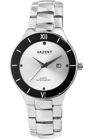 Akzent Quarzuhr Zefir Exclusive Herrenarmbanduhr mit Metallband - Verkäufer: Shaghafi GmbH