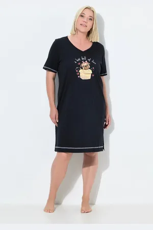 Ulla Popken Bigshirt Bigshirt Süßigkeitenmotiv Herzausschnitt Halbarm - Verkäufer: Popken Fashion Group