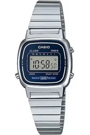 Casio Digitaluhr Amen Armbanduhr Damenuhr LADY STEEL Blue Ø 25mm Digital LCD Retr - Verkäufer: woolloom