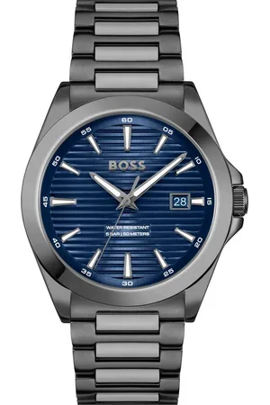 HUGO BOSS Quarzuhr STRIKE 1514175, Armbanduhr, Damenuhr, Herrenuhr, Edelstahlarmband, analog, Tag